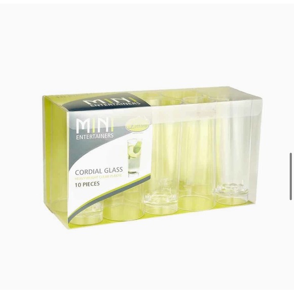 20 MINI PLASTIC CORDIAL GLASSES - Picture 1 of 4